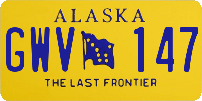 AK license plate GWV147