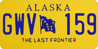 AK license plate GWV159