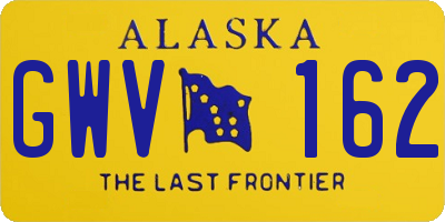 AK license plate GWV162