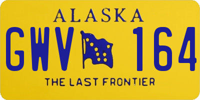 AK license plate GWV164