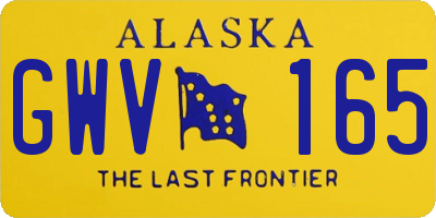 AK license plate GWV165