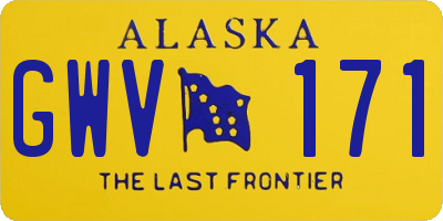 AK license plate GWV171