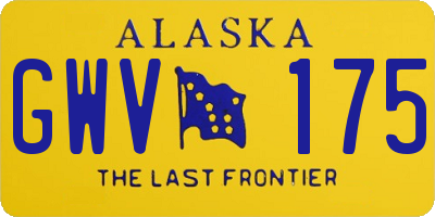 AK license plate GWV175