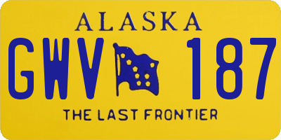 AK license plate GWV187