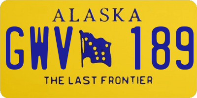 AK license plate GWV189