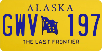 AK license plate GWV197