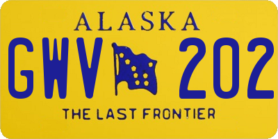 AK license plate GWV202