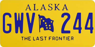 AK license plate GWV244