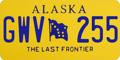 AK license plate GWV255