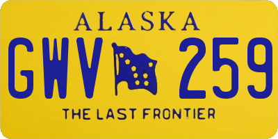 AK license plate GWV259