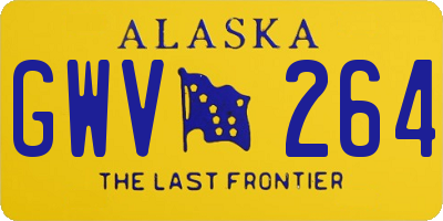 AK license plate GWV264