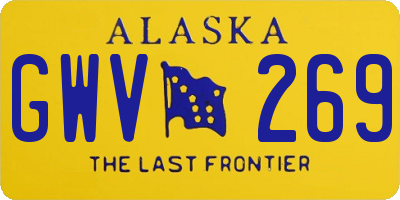 AK license plate GWV269