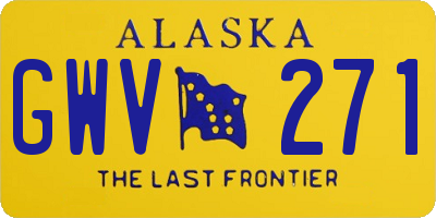 AK license plate GWV271