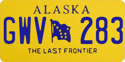 AK license plate GWV283