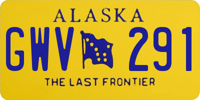 AK license plate GWV291