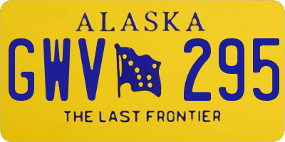 AK license plate GWV295