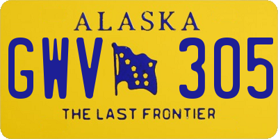 AK license plate GWV305