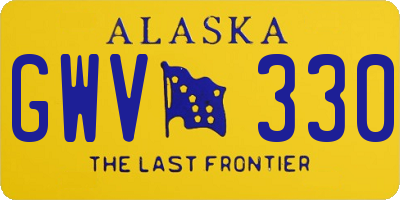 AK license plate GWV330