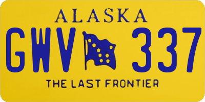 AK license plate GWV337