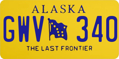 AK license plate GWV340