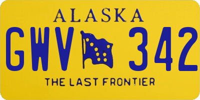 AK license plate GWV342