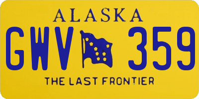 AK license plate GWV359