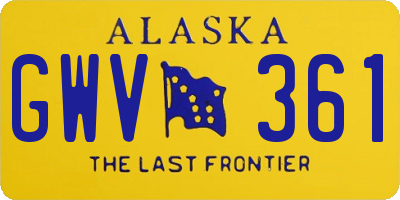 AK license plate GWV361
