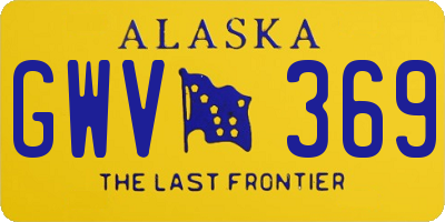 AK license plate GWV369