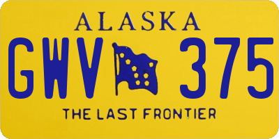 AK license plate GWV375