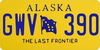 AK license plate GWV390