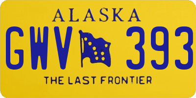 AK license plate GWV393