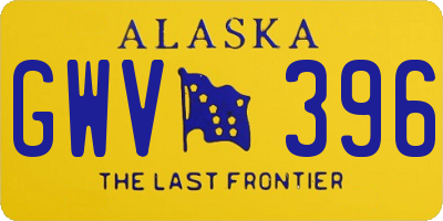 AK license plate GWV396