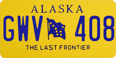 AK license plate GWV408