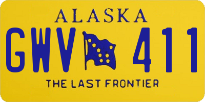 AK license plate GWV411