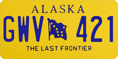 AK license plate GWV421