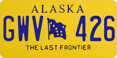AK license plate GWV426