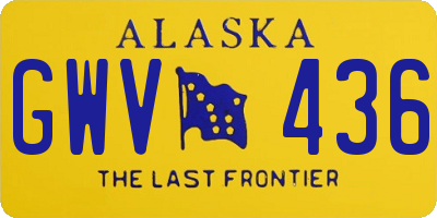 AK license plate GWV436