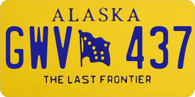 AK license plate GWV437