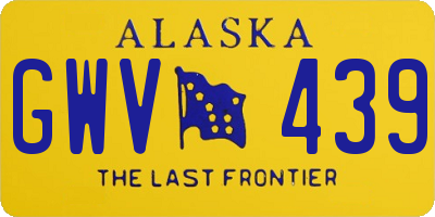 AK license plate GWV439
