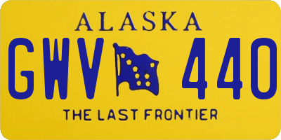 AK license plate GWV440