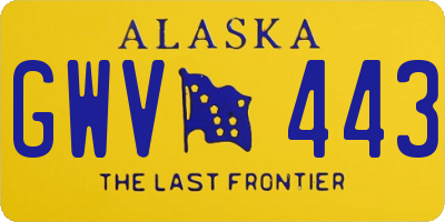 AK license plate GWV443