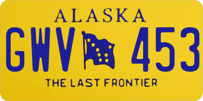 AK license plate GWV453