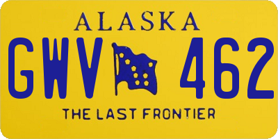 AK license plate GWV462
