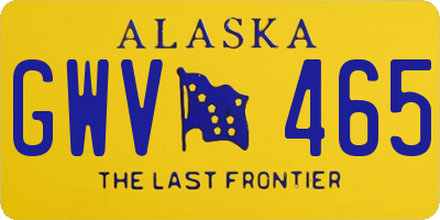 AK license plate GWV465