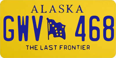 AK license plate GWV468