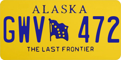 AK license plate GWV472