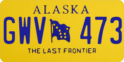 AK license plate GWV473