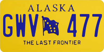 AK license plate GWV477