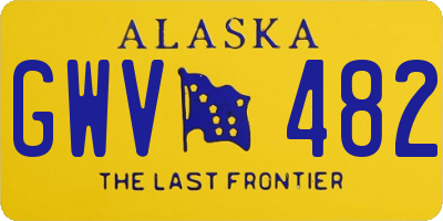 AK license plate GWV482