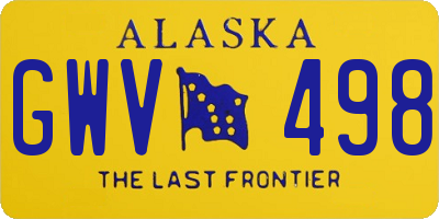 AK license plate GWV498